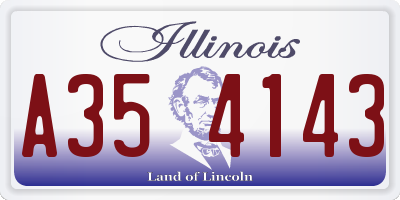 IL license plate A354143