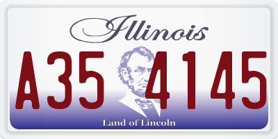 IL license plate A354145