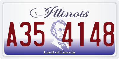 IL license plate A354148