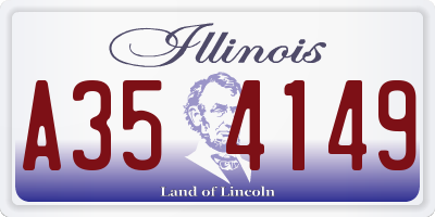IL license plate A354149