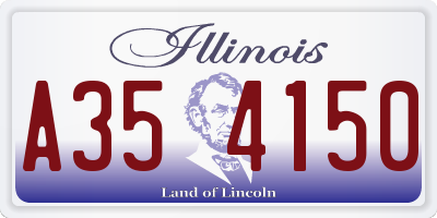 IL license plate A354150