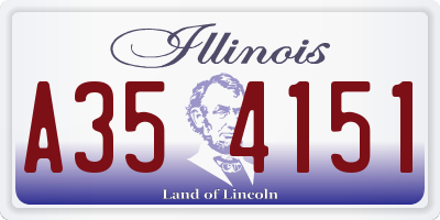 IL license plate A354151