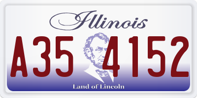 IL license plate A354152