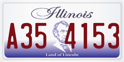 IL license plate A354153