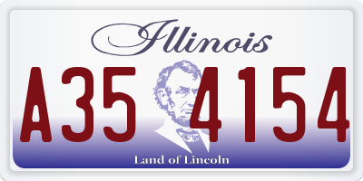 IL license plate A354154
