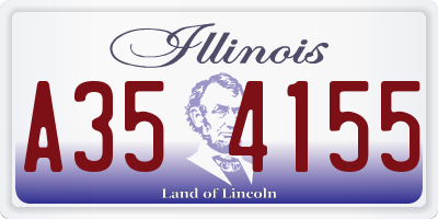 IL license plate A354155