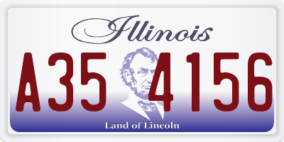 IL license plate A354156