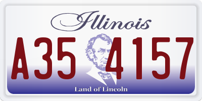IL license plate A354157