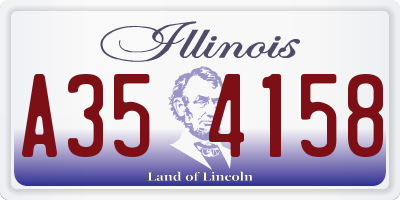 IL license plate A354158
