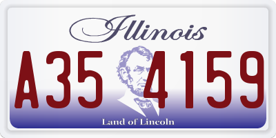 IL license plate A354159