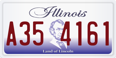 IL license plate A354161