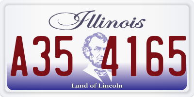 IL license plate A354165
