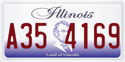 IL license plate A354169