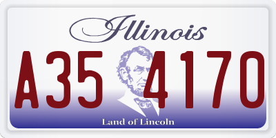 IL license plate A354170