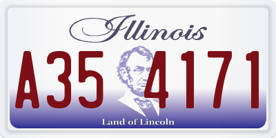 IL license plate A354171