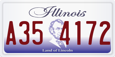 IL license plate A354172