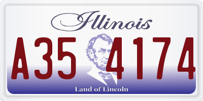 IL license plate A354174