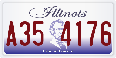 IL license plate A354176