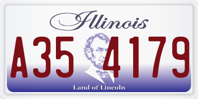 IL license plate A354179