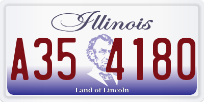 IL license plate A354180