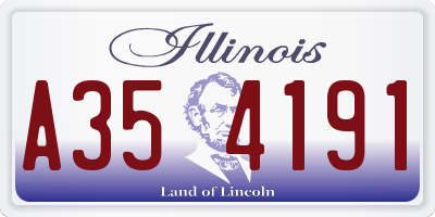 IL license plate A354191
