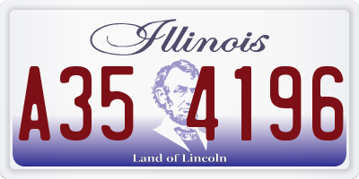 IL license plate A354196