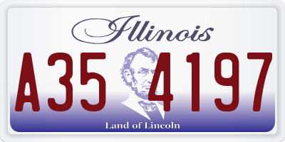 IL license plate A354197