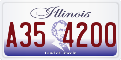 IL license plate A354200