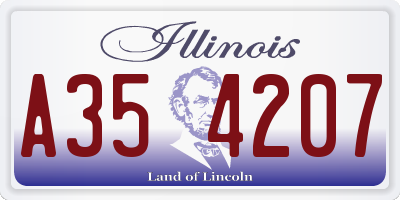 IL license plate A354207
