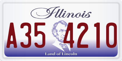 IL license plate A354210