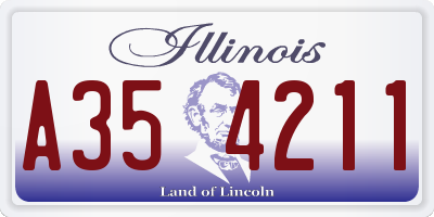 IL license plate A354211