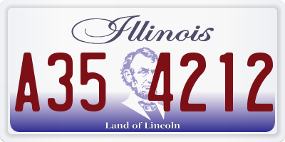 IL license plate A354212
