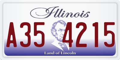 IL license plate A354215