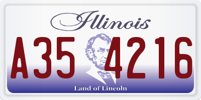 IL license plate A354216