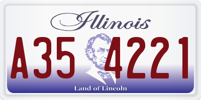 IL license plate A354221