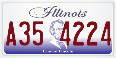 IL license plate A354224