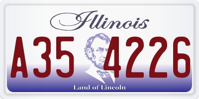 IL license plate A354226