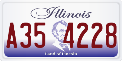 IL license plate A354228