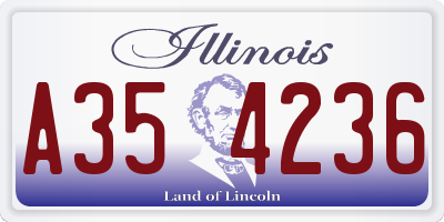 IL license plate A354236