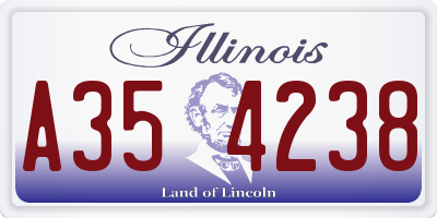 IL license plate A354238