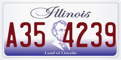 IL license plate A354239