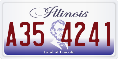 IL license plate A354241
