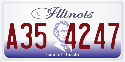 IL license plate A354247