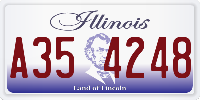 IL license plate A354248