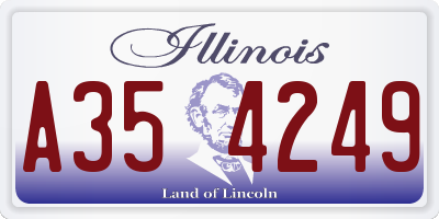 IL license plate A354249