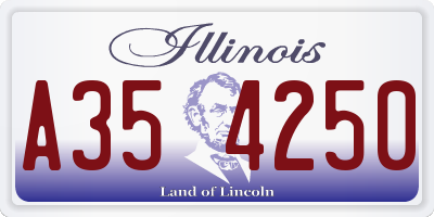 IL license plate A354250
