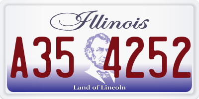 IL license plate A354252
