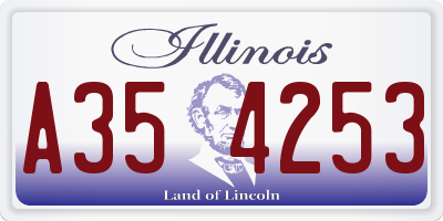 IL license plate A354253