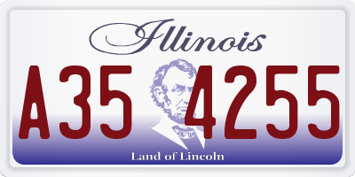 IL license plate A354255