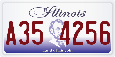 IL license plate A354256